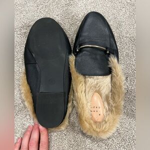 A New Day Black Fur-Lined Loafers